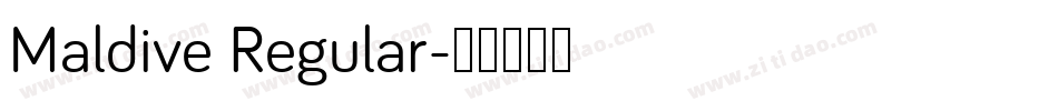 Maldive Regular字体转换